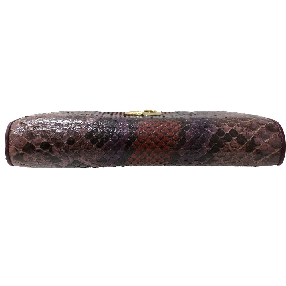 Gucci Double Gg Continental Python Wallet Purple … - image 6
